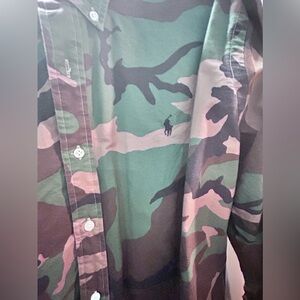 MEN  XL Polo Ralph Lauren Oxford Shirt special edition Camouflage Woodland Camo